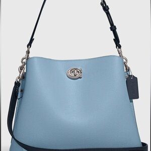 Coach Colorblock Willow Shoulder Bag in Light Pool NWT